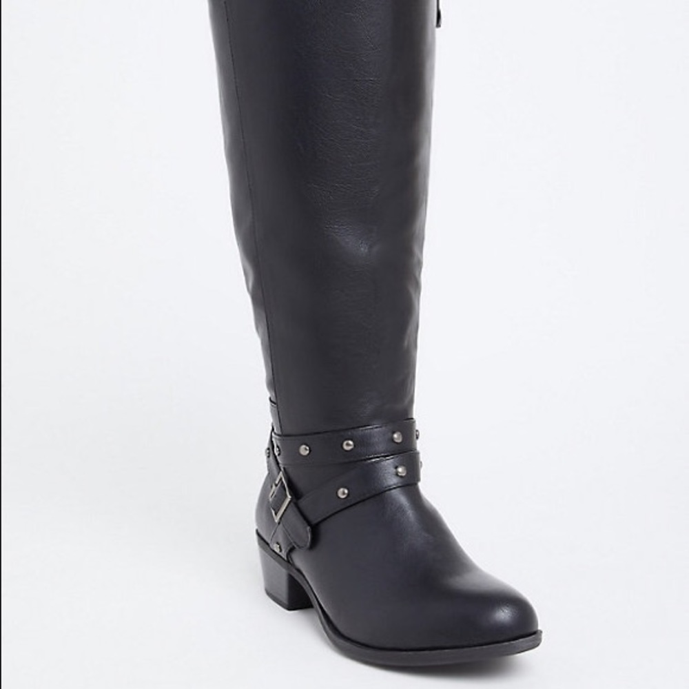 Torrid strappy studded boots 7 Wide 👢